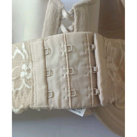 Maidenform Push Up Bra Size 42D Beige Lace Underwire Padded Full Coverage - Picture 6 of 6